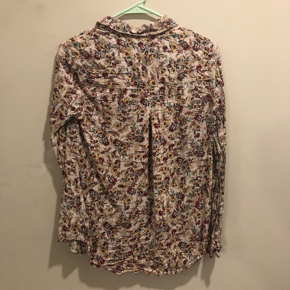 Beachlunchlounge floral blouse long sleeve small - Picture 6 of 6